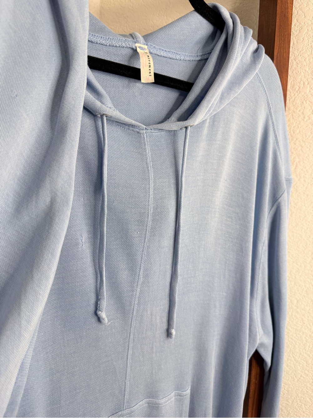 FP Movement Back Into It Hoodie Harbor Blue Size Large Open Back Free People - Picture 3 of 13